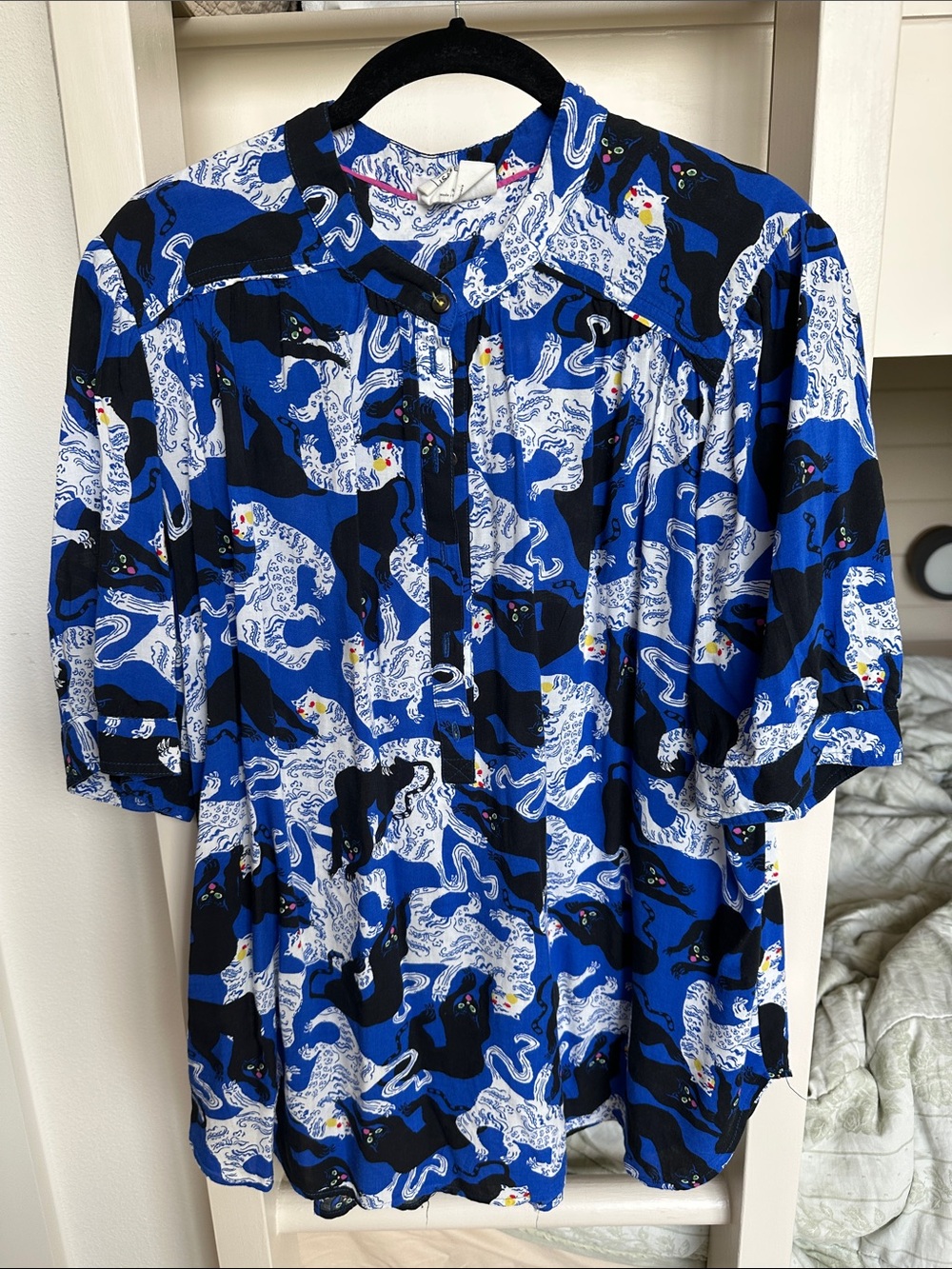Anthropologie Cheetah Print Button-Up Shirt